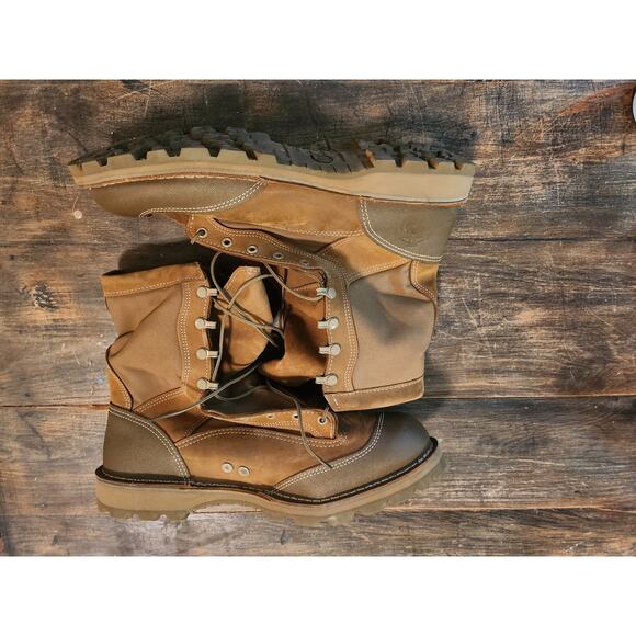 Bates USMC RAT Boots - Tan Leather & Nylon, Size 14 R - Brand New, Unworn 1/2011 - Picture 3 of 5